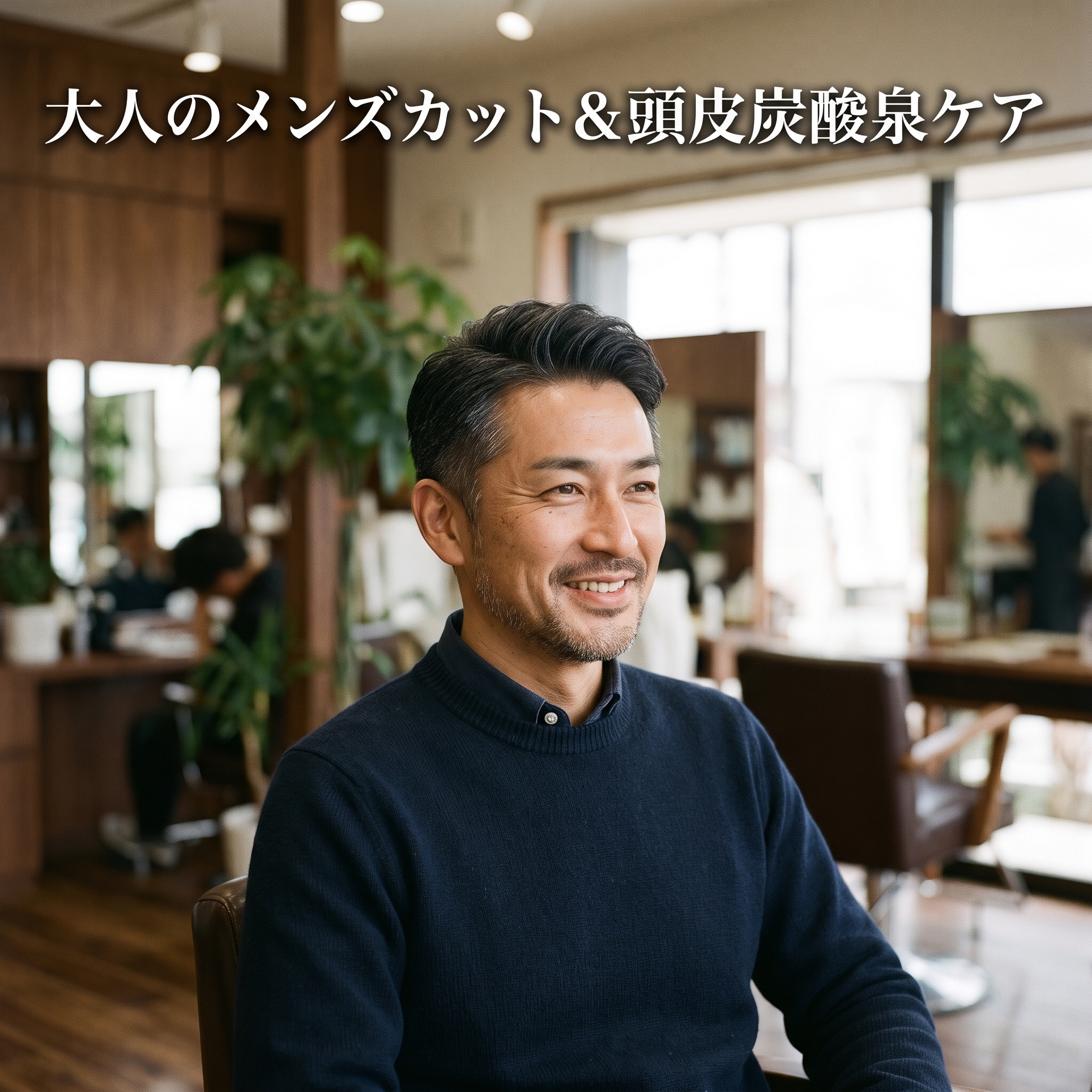 前橋市茂木町｜40代・50代からの清潔感は「髪・眉・頭皮」で決まる！大人の身だしなみメンズカット＆ジェット炭酸泉ケア